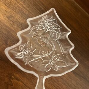 Frosted Glass Tree-Shaped Dish